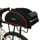 Orange_Lixada Rear Seat Bag For Bicycle Cycling Bags On Bike Backseat 13L Bicycle Bag Multifunctiona
