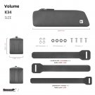 Black_Rhinowalk Bike Top Tube Bag For Gravel Screw fixing Waterproof Bicycle Front Box MTB Road Bicy Black_Rhinowalk Bike Top Tube Bag For Gravel Screw fixing Waterproof Bicycle Front Box MTB Road Bicy