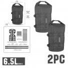 Black-6.5L-2PC_Rhinowalk Bicycle Front Fork Bag 6.5L Waterproof Bikepacking Bag With Mounting Base T