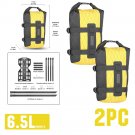Yellow-6.5L-2PC_Rhinowalk Bicycle Front Fork Bag 6.5L Waterproof Bikepacking Bag With Mounting Base 