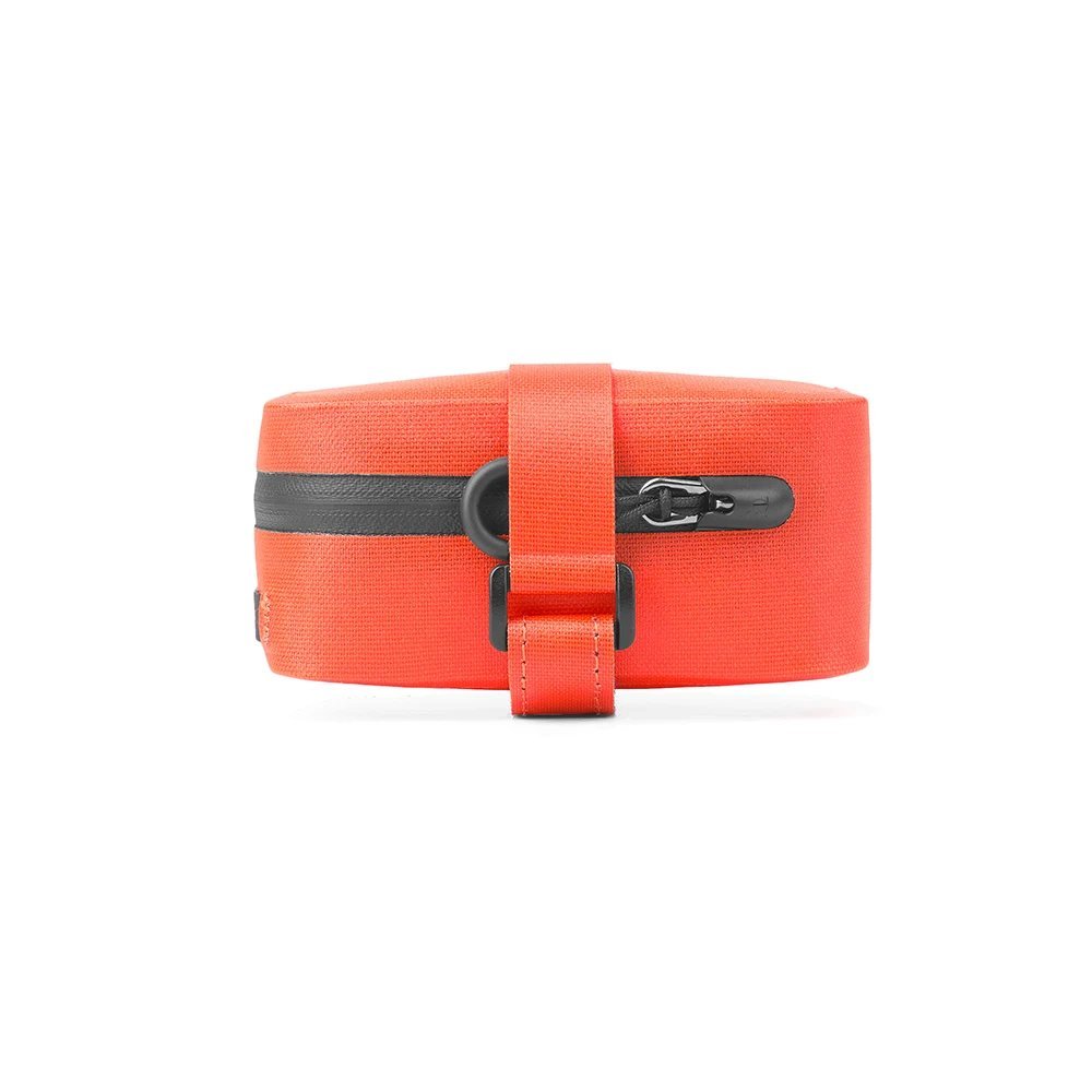 Orange_Rhinowalk Bicycle Saddle Bag Small 0.4L Waterproof Tail Bag Portable Bike Seatpost Bag Univer