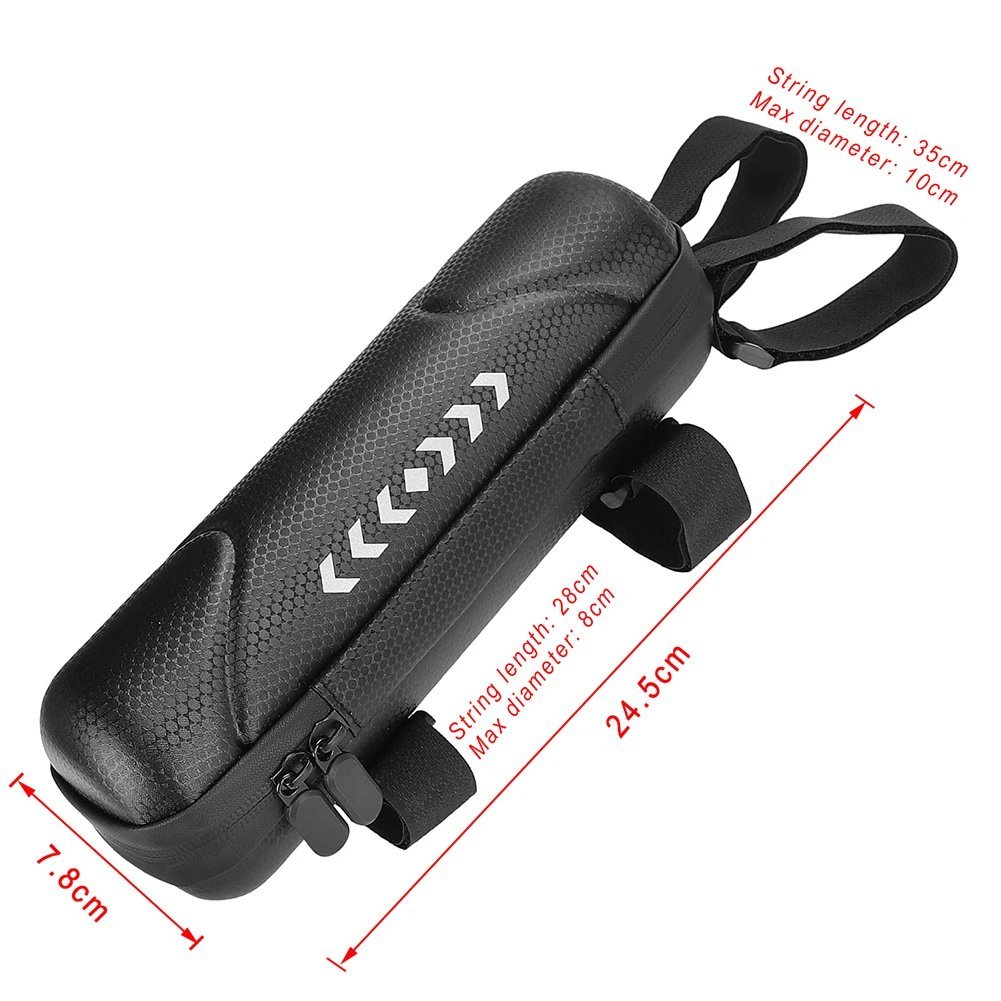 1L 24.5x7.8x7.8cm_5L EVA Hard Shell Electric Scooter Front Bag Waterproof Bike Bicycle Hanging Bag f