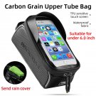 017-1BK 6.0 inch_ROCKBROS Waterproof Touch Screen Bicycle Bag Top Front Tube Frame Bag MTB Road Bike