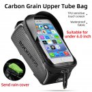 017-3BK 6.0 inch_ROCKBROS Waterproof Touch Screen Bicycle Bag Top Front Tube Frame Bag MTB Road Bike
