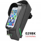 029BK 5.8 inch_ROCKBROS Waterproof Touch Screen Bicycle Bag Top Front Tube Frame Bag MTB Road Bike B
