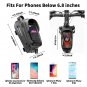 B68 6.8 inch_ROCKBROS Waterproof Touch Screen Bicycle Bag Top Front Tube Frame Bag MTB Road Bike Bag