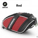 red_ROCKBROS Bike Saddle Bag Rear 3D Shell Rainproof Reflective Cycling Seatpost Bag Shockproof MTB 