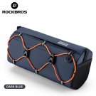 Dark Blue_ROCKBROS Bicycle Front Bag 2.2L Capacity Item Storage Handlebar Bag Drawstring Multifuncti