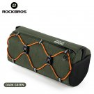 Dark Green_ROCKBROS Bicycle Front Bag 2.2L Capacity Item Storage Handlebar Bag Drawstring Multifunct
