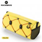 Yellow_ROCKBROS Bicycle Front Bag 2.2L Capacity Item Storage Handlebar Bag Drawstring Multifunction 