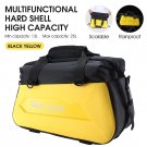 Black Yellow_WEST BIKING Hard Shell Bicycle Rear Carrier Bag Waterproof Travel Suitcases Shoulder Ba