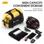 Yellow Black_WEST BIKING Hard Shell Bicycle Rear Carrier Bag Waterproof Travel Suitcases Shoulder Ba