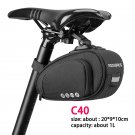 C40_ROCKBROS Rainproof Bag Shockproof Bicycle Saddle Bag For Reflective Large Capacity Seat Post Tai