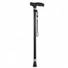 A Black_Non-slip Walking Sticks For The Elderly Retractable Aluminum Alloy Multifunctional Cane With