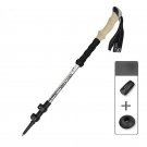 Silver_135CM Aluminum Outdoor Hiking Anti Shock Walking Sticks Telescopic Trekking Climbing Poles Ul