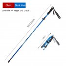 Dark blue Short_Trekking Stick 5-Section Telescopic Folding Trekking Poles Outdoor Camping Ultraligh Dark blue Short_Trekking Stick 5-Section Telescopic Folding Trekking Poles Outdoor Camping Ultraligh