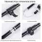 Green Long_Trekking Stick 5-Section Telescopic Folding Trekking Poles Outdoor Camping Ultralight Por