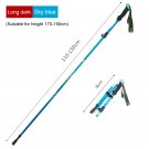 Sky blue Long_Trekking Stick 5-Section Telescopic Folding Trekking Poles Outdoor Camping Ultralight 