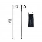 black 110cm 1 pair_HEALING 115g Ultra Light Weight Trekking Poles Foldable Hiking Sticks Carbon Fibe