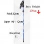 DeepBlue 30cm_5-Section Outdoor Fold Trekking Pole Camping Portable Walking Hiking Stick For Nordic