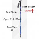DeepBlue 36cm_5-Section Outdoor Fold Trekking Pole Camping Portable Walking Hiking Stick For Nordic 