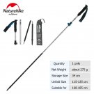 silver-1pc_Naturehike Trekking Poles ST09 Collapsible Hiking Stick Five-section Folding Sticks Light