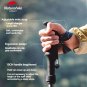 Gray-Large_Naturehike 5-Section Trekking Pole Carbon Fiber Aluminum Alloy Folding Teleskopic Ultrali