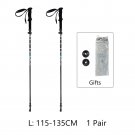 L 1pair_HEALING Ultra Light 115G Trekking Pole Carbon Folding Hiking Stick Collapsible Hiking Poles 
