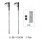 S 1pair_HEALING Ultra Light 115G Trekking Pole Carbon Folding Hiking Stick Collapsible Hiking Poles 