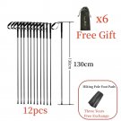 12pcs 130cm_Ultra Light 115G Trekking Pole Carbon Folding Hiking Stick Collapsible Hiking Poles Trek