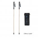 120cm-1 Pair_100% Full Carbon Hiking Poles Folding Ultra-light 5-Section Hiking Trekking Portable Tr