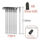 12pcs 120cm_Ultra Light  Trekking Pole Carbon Folding Hiking Stick Collapsible Hiking Poles 115G Tre