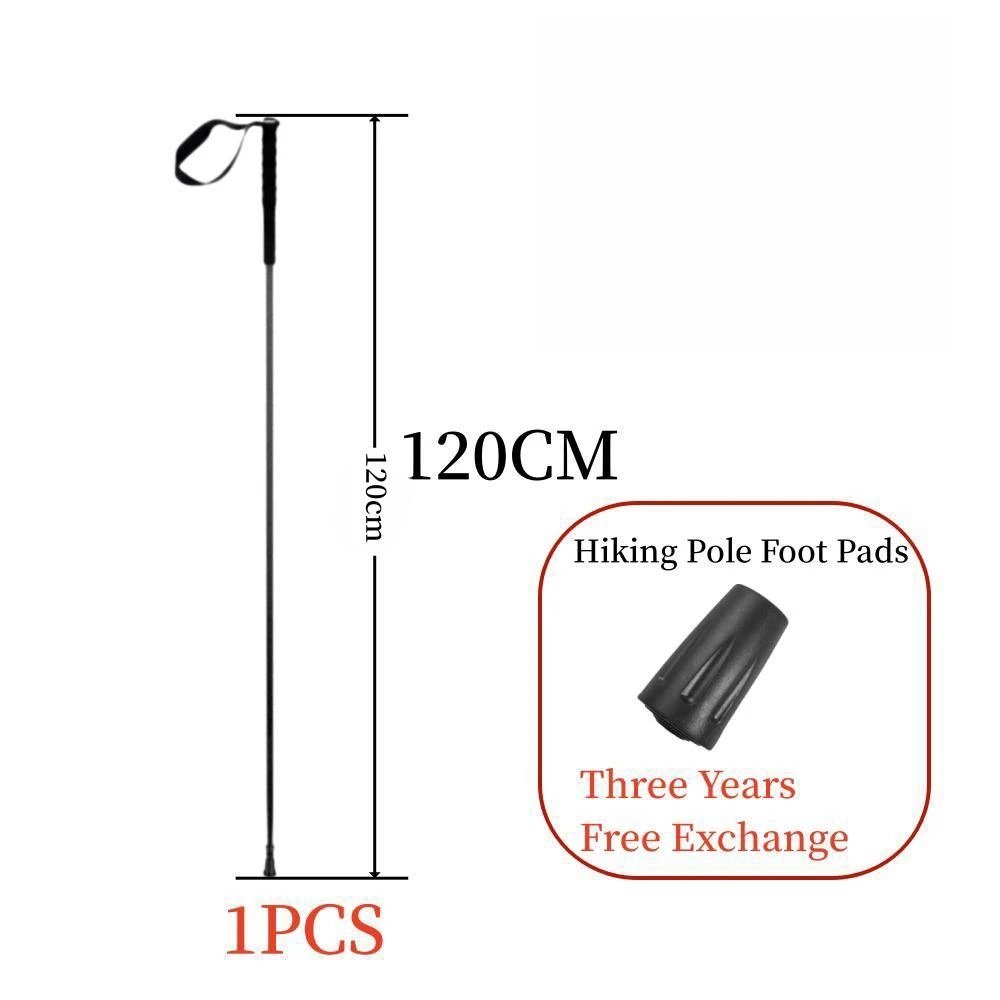 1pcs 120cm_Ultra Light  Trekking Pole Carbon Folding Hiking Stick Collapsible Hiking Poles 115G Trek