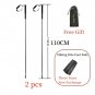 2pcs 110cm_Ultra Light Trekking Pole Carbon Folding Hiking Stick Collapsible Hiking Poles 115G Trek