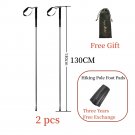 2pcs 130cm_Ultra Light  Trekking Pole Carbon Folding Hiking Stick Collapsible Hiking Poles 115G Trek