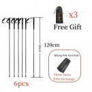 6pcs 120cm_Ultra Light  Trekking Pole Carbon Folding Hiking Stick Collapsible Hiking Poles 115G Trek