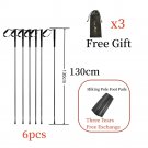 6pcs 130cm_Ultra Light  Trekking Pole Carbon Folding Hiking Stick Collapsible Hiking Poles 115G Trek