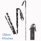 2PCs 47inch_5-Sections Folding Hiking Poles Carbon Fiber Telescopic Poles Lightweight Portable Trekk