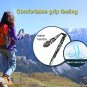 2PCs 47inch_5-Sections Folding Hiking Poles Carbon Fiber Telescopic Poles Lightweight Portable Trekk