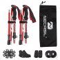 Red_2pcs Trekking Poles Folding Hiking Stick Collapsible Hiking Poles Trekking Stick Walking Poles N