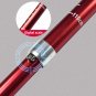 Red_5 Section Outdoor Fold Trekking Pole Camping Portable Walking Hiking Stick For Nordic Elderly Te