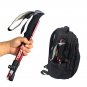 Yellow_5 Section Outdoor Fold Trekking Pole Camping Portable Walking Hiking Stick For Nordic Elderly