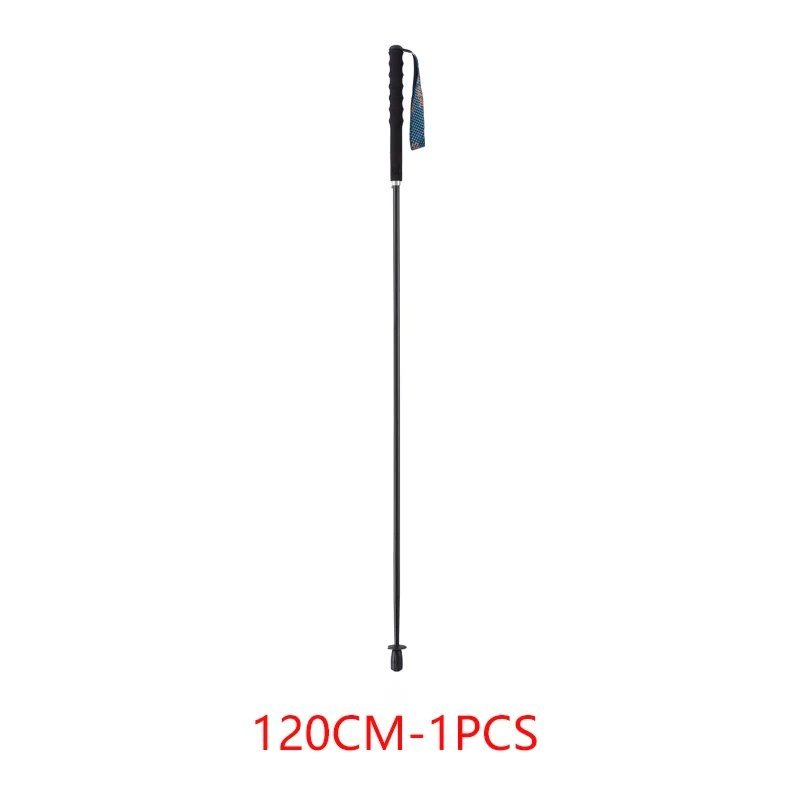 Black  1pc 120cm_Ultra Light Weight Trekking Poles Foldable Hiking Sticks Carbon Fiber Hiking Poles 