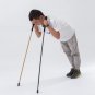 Black 2pc 130cm_Ultra Light Weight Trekking Poles Foldable Hiking Sticks Carbon Fiber Hiking Poles