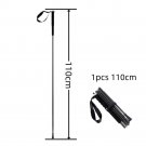Black 1pcs 110cm_Ultra Light Weight Trekking Poles Foldable Hiking Sticks Carbon Fiber Hiking Poles 