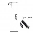 Black 1pcs 120cm_Ultra Light Weight Trekking Poles Foldable Hiking Sticks Carbon Fiber Hiking Poles 