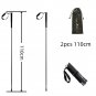Black 2pcs 110cm_Ultra Light Weight Trekking Poles Foldable Hiking Sticks Carbon Fiber Hiking Poles 