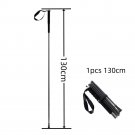 Black1pcs 130cm_Ultra Light Weight Trekking Poles Foldable Hiking Sticks Carbon Fiber Hiking Poles W