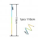 Colorful 1pcs 110cm_Ultra Light Weight Trekking Poles Foldable Hiking Sticks Carbon Fiber Hiking Pol