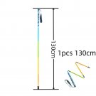 Colorful 1pcs 130cm_Ultra Light Weight Trekking Poles Foldable Hiking Sticks Carbon Fiber Hiking Pol